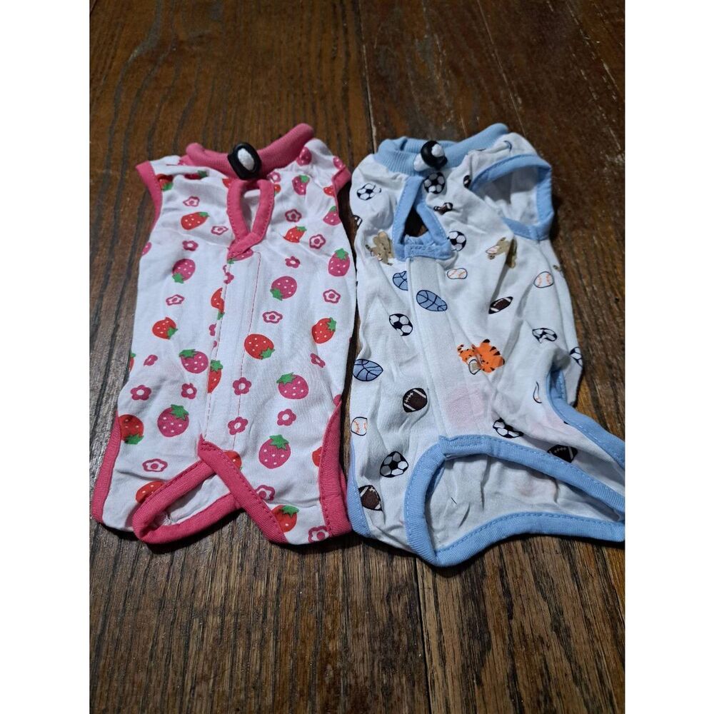 New Small Dog 6pc Sleeveless Summer Rompers Shirts PJs Jumpsuits - Picture 3 of 4